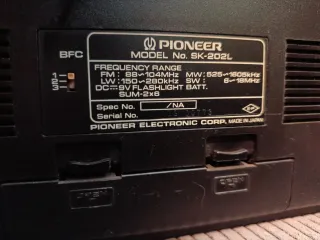 Radio Cassette Pioneer Negra