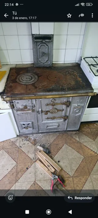 Cocina de leña antigua