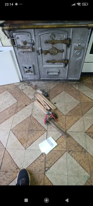 Cocina de leña antigua