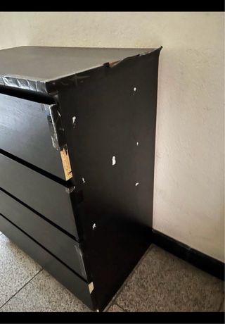 Cómoda Ikea Malm 4 cajones negra