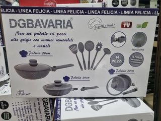 Set Padelle DGBAVARIA Antiaderenti + 5 Mestoli
