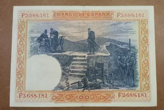 Billete 100 pesetas 1925 Felipe II