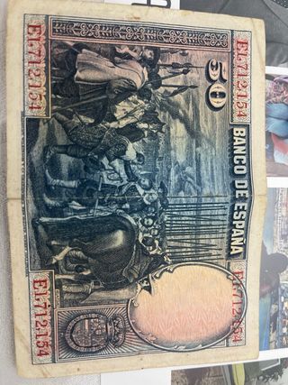 Billete 50 Pesetas 1928 Banco de España