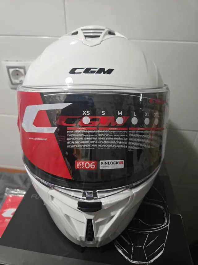 Casco CGM Full Face 363A Shot Mono Blanco Talla S