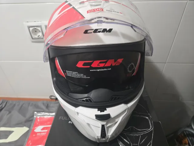 Casco CGM Full Face 363A Shot Mono Blanco Talla S