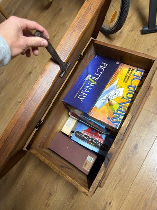 Baúl Antiguo Madera y Metal Balinés