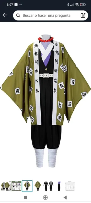 Anime Personaje Himejima Gyomei Disfraz de cosplay