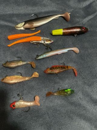 Vinilos de pesca con anzuelo