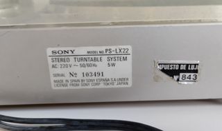Giradischi Sony PS-LX22 Direct Drive