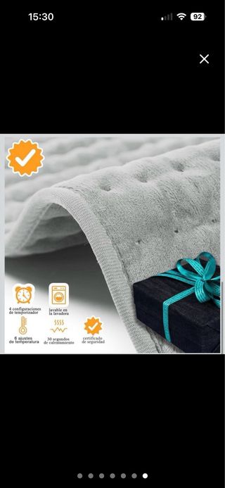 Manta Eléctrica Franela Gris