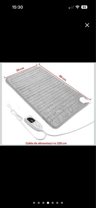 Manta Eléctrica Franela Gris