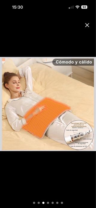 Manta Eléctrica Franela Gris