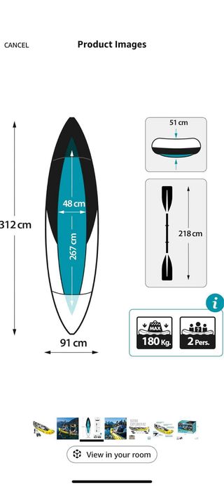Kayak hinchable 2 personas Intex Explorer