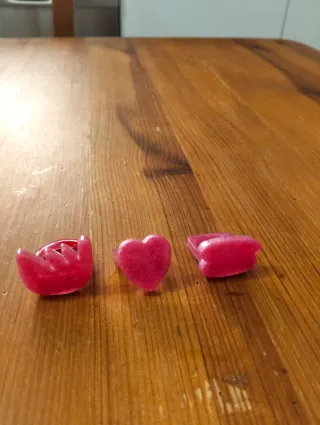 Lote 3 anillos niña formas variadas