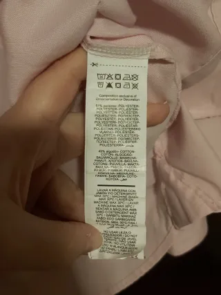 Camisa rosa de manga larga