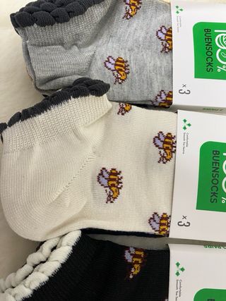 12 Calcetines BUENSOCKS Algodón Mujer Talla 35-40