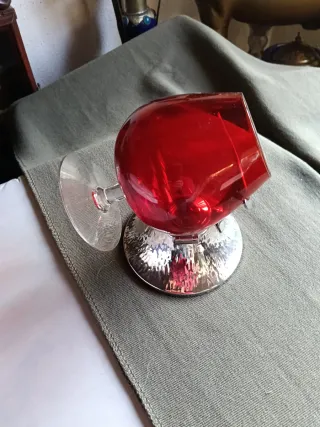 Copa Coñac Vintage Roja y Calentador