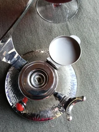 Copa Coñac Vintage Roja y Calentador