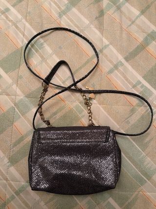 Bolso Lollipops brillos negro y plata