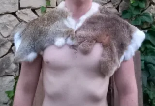 Poncho piel atrezzo medieval