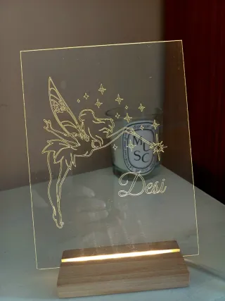 Luz LED personalizada hada y nombre