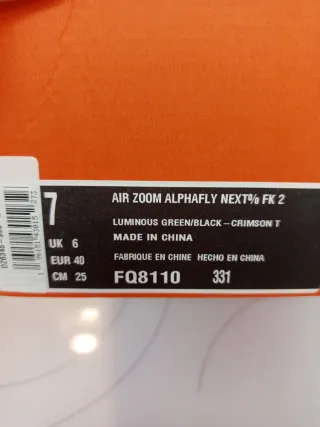 Nike Air Zoom Alphafly Next 2 Talla 40