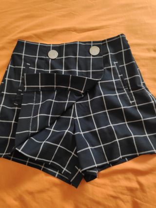 Falda Pantalón Zara Cuadros Mujer