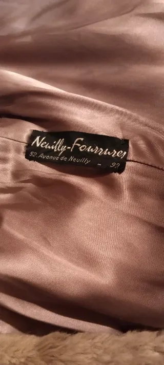 Abrigo de Piel Beige/Marrón