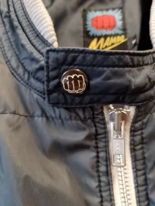 Giubbino Bomber Mambo Grigio Bianco Taglia M