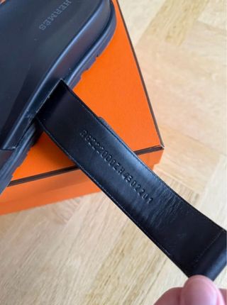 Hermes Chypre Sandalias Negras