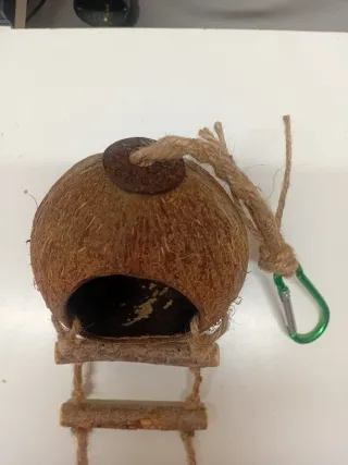 Pack nido+escalera para agapornis/periquitos