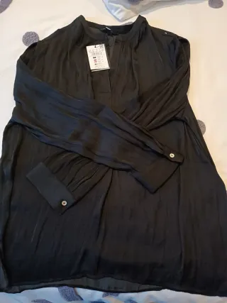Camisa negra Zara Talla L