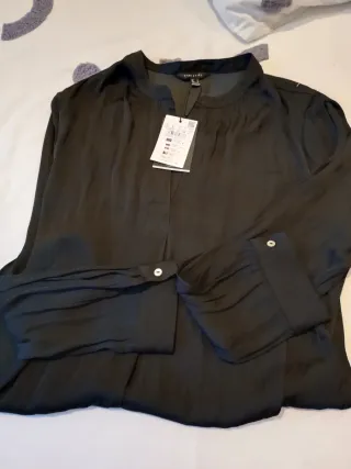 Camisa negra Zara Talla L