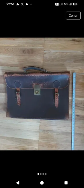 Maletín Portadocumentos Vintage Cuero