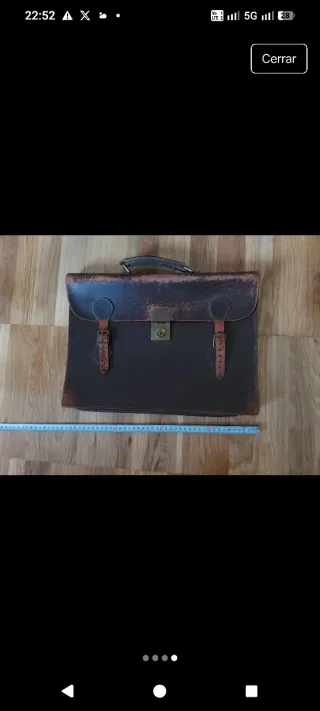 Maletín Portadocumentos Vintage Cuero