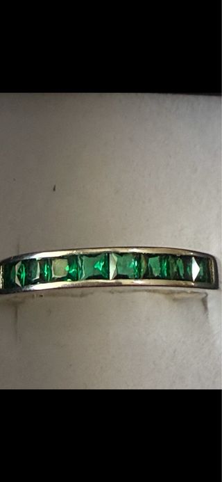 Dos Anillos Plata 925 con Esmeraldas.