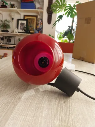 Lámpara colgante de cristal roja Zara Home