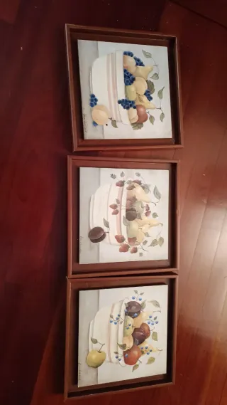 Set 3 Cuadros Frutas