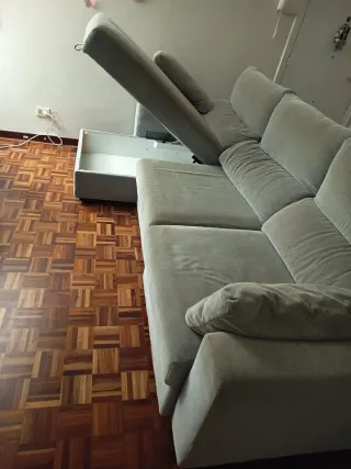 Sofá cama cheslong con canapé