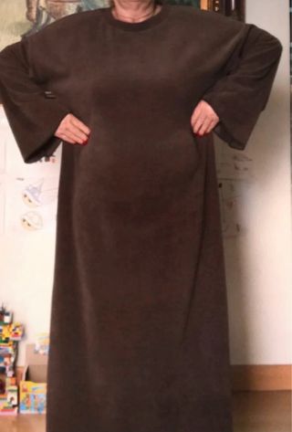 Vestido largo pana marrón talla única