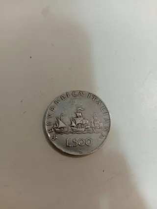 Moneda Italia 500 Liras 1962