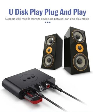 2 unidades Adaptador Receptor Audio Bluetooth NFC