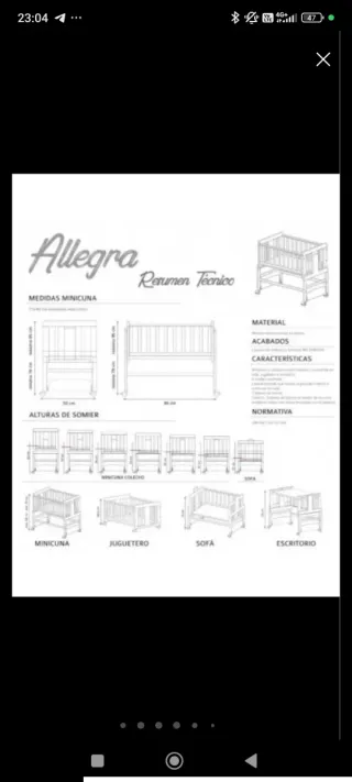 Minicuna colecho Allegra blanca