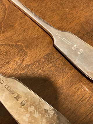 Set 6 posate vintage metallo argentato