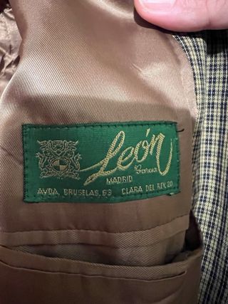 Americana hombre cuadros marrón