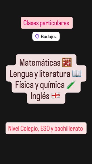 Se imparten clases particulares.