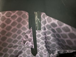 Giacca nera con fodera geometrica