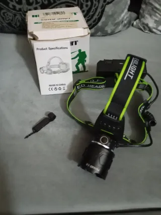 Linterna frontal LED recargable