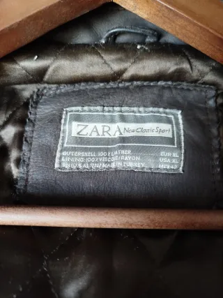 Abrigo pesado de cuero marrón