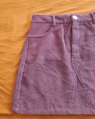 Minifalda Pana Rosa Shein Mujer